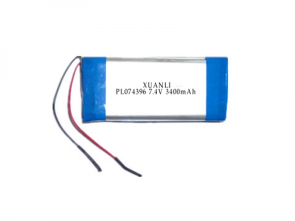 7.4V polymer lithium battery|074396 3400mAh 7.4V